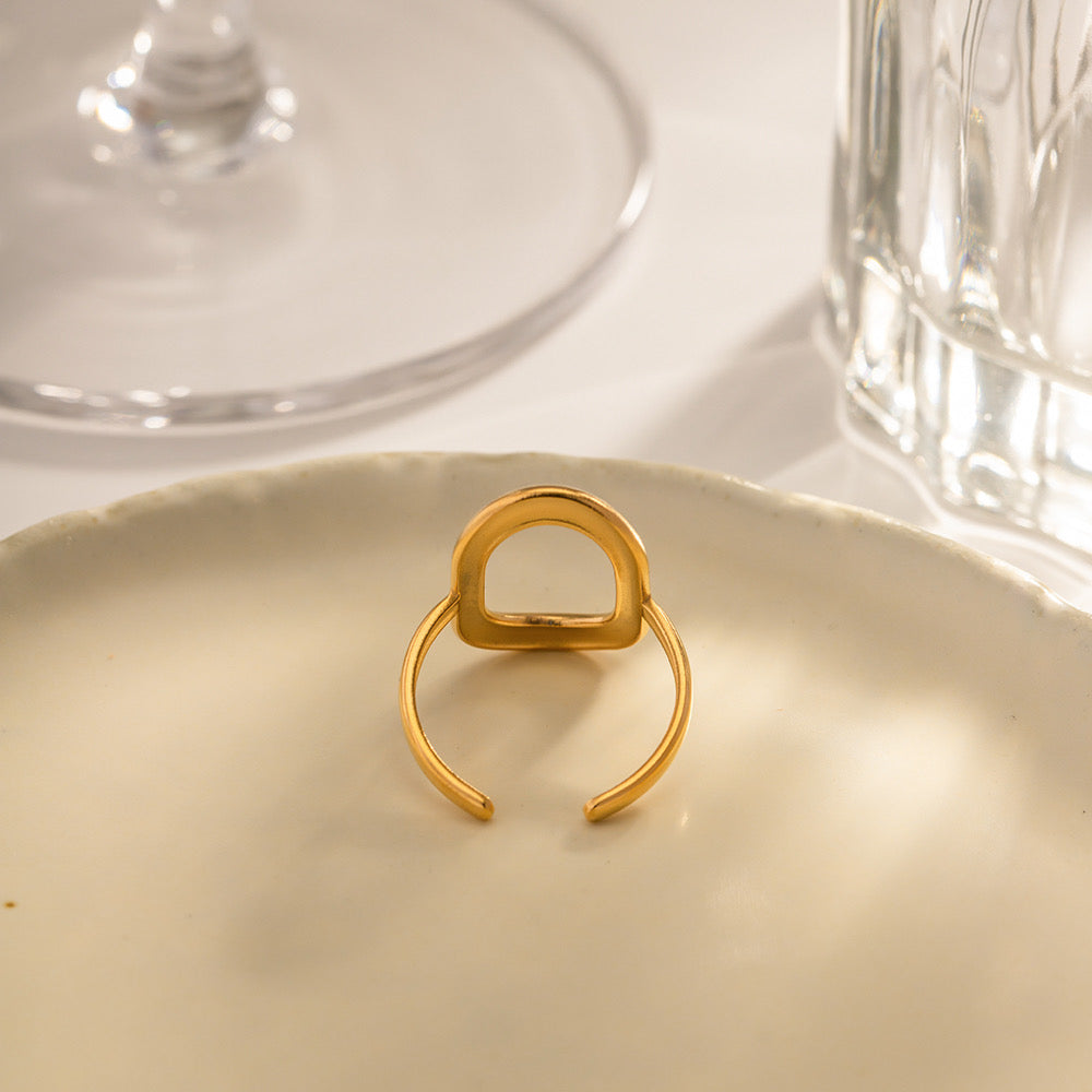 Oval Gold Plated Ring
