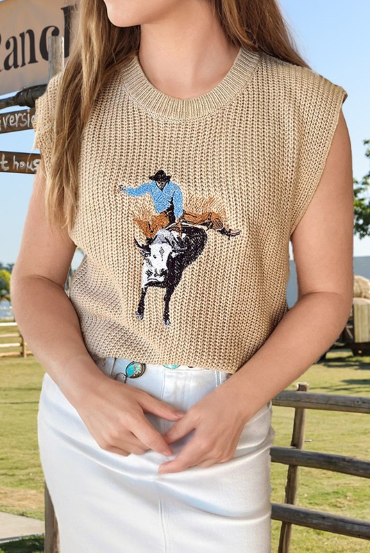 Cowboy Sleeveless Sweater