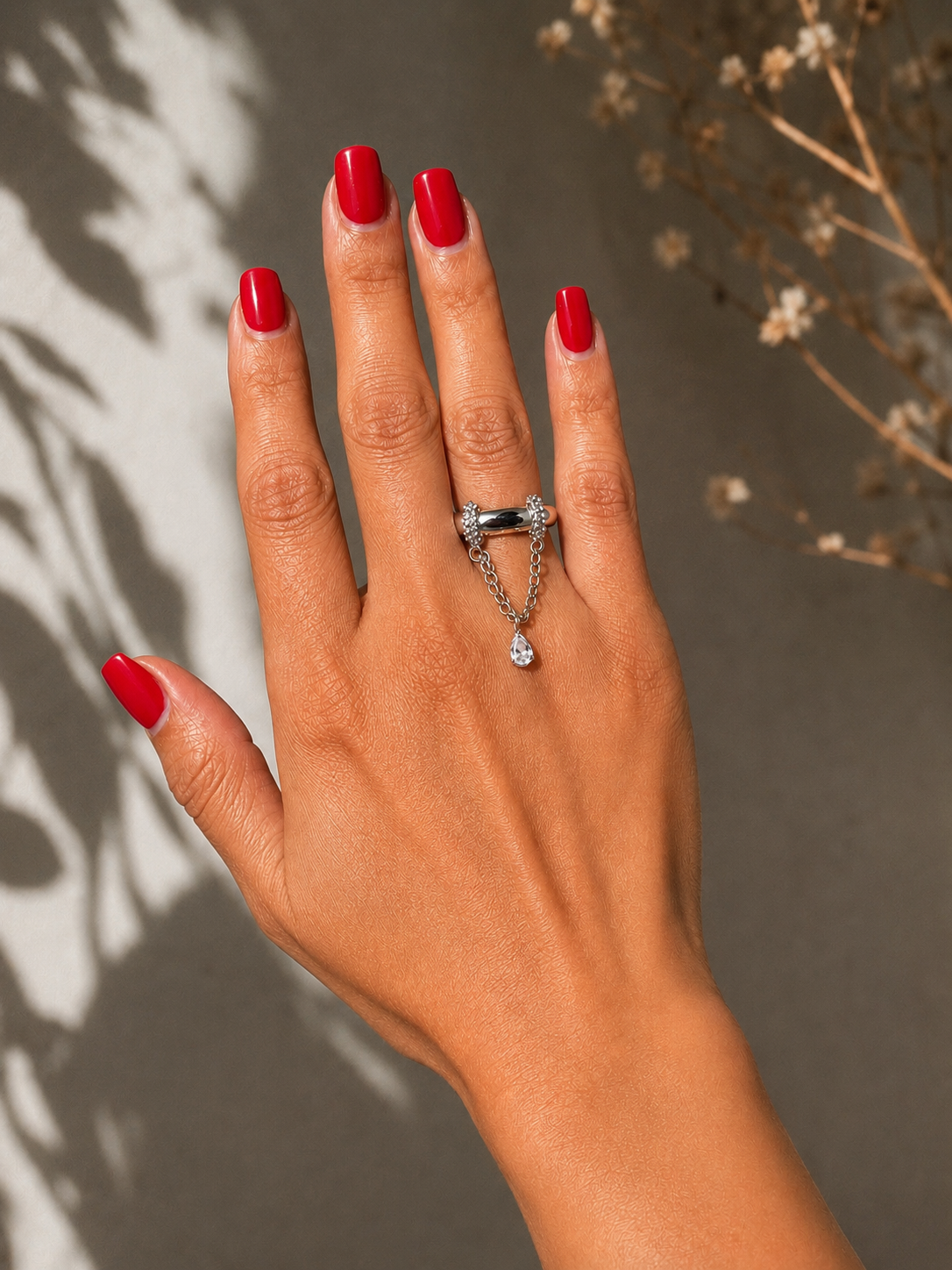 Chandelier Silver Ring