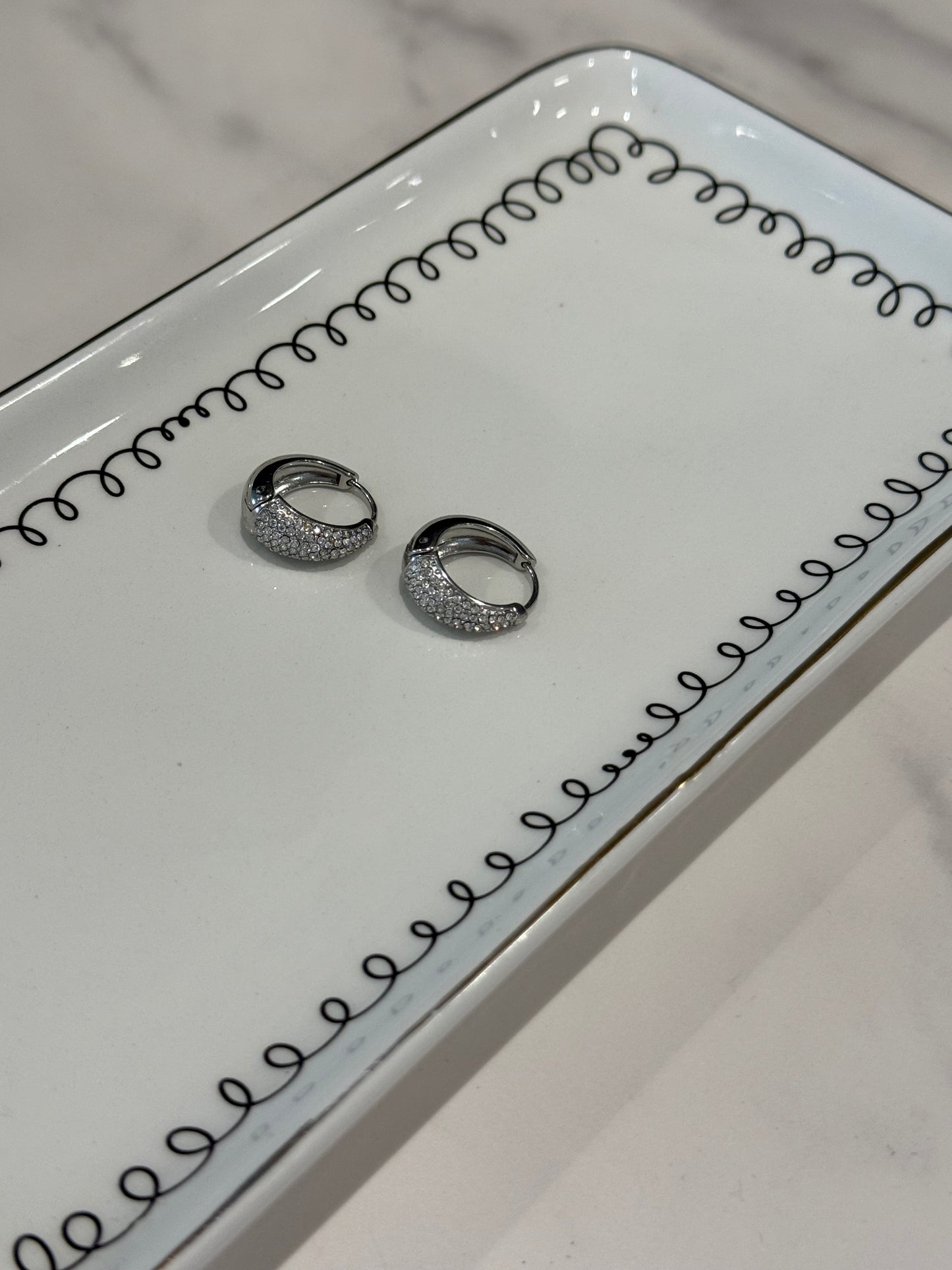 Luxe Silver Huggies