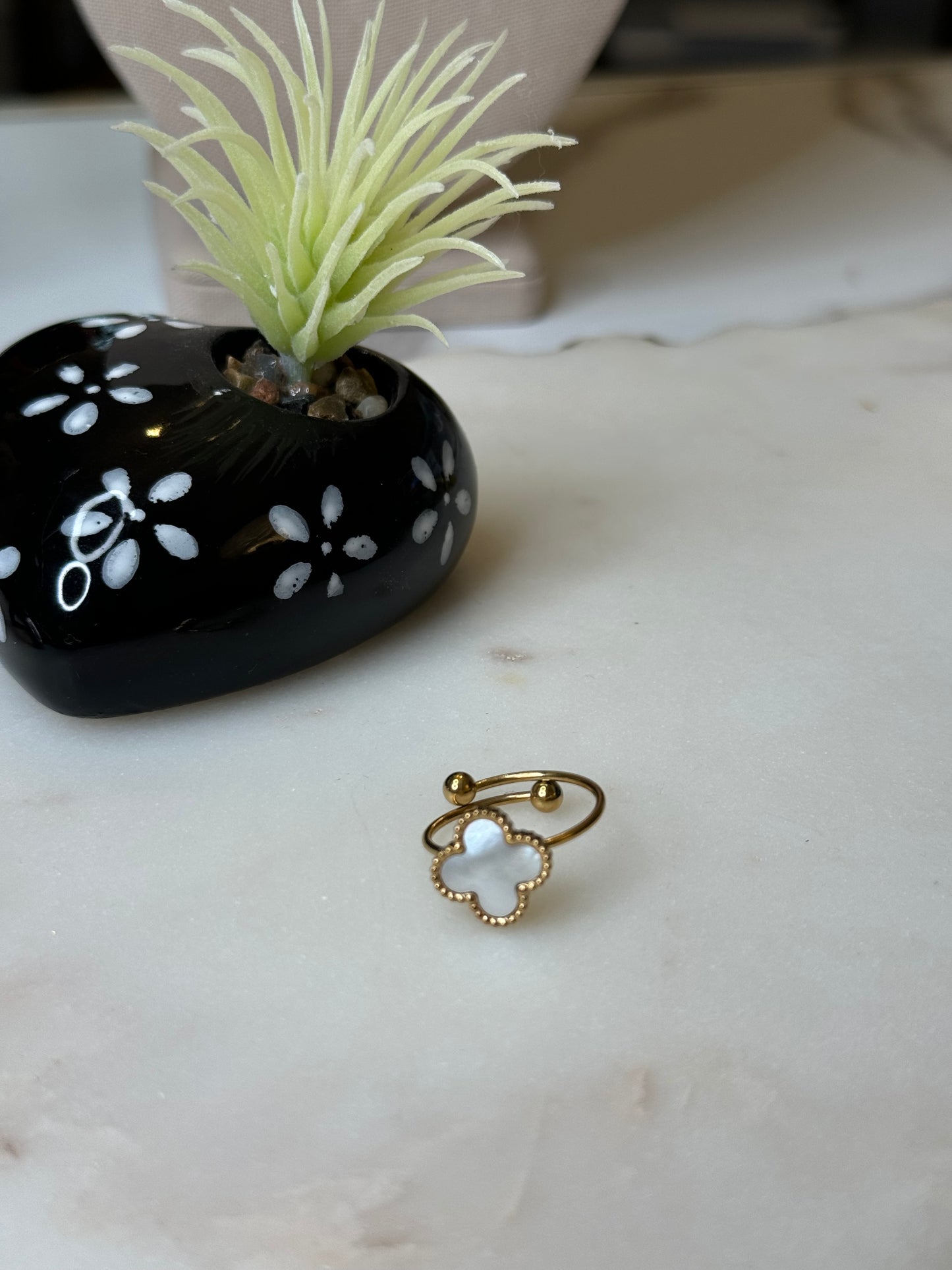 White Flower Ring