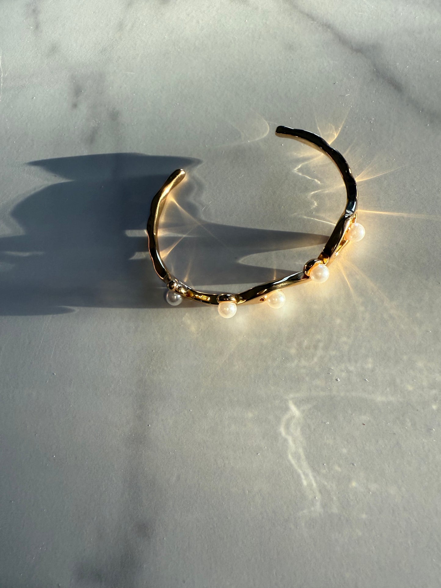 Golden Pearl Bangle