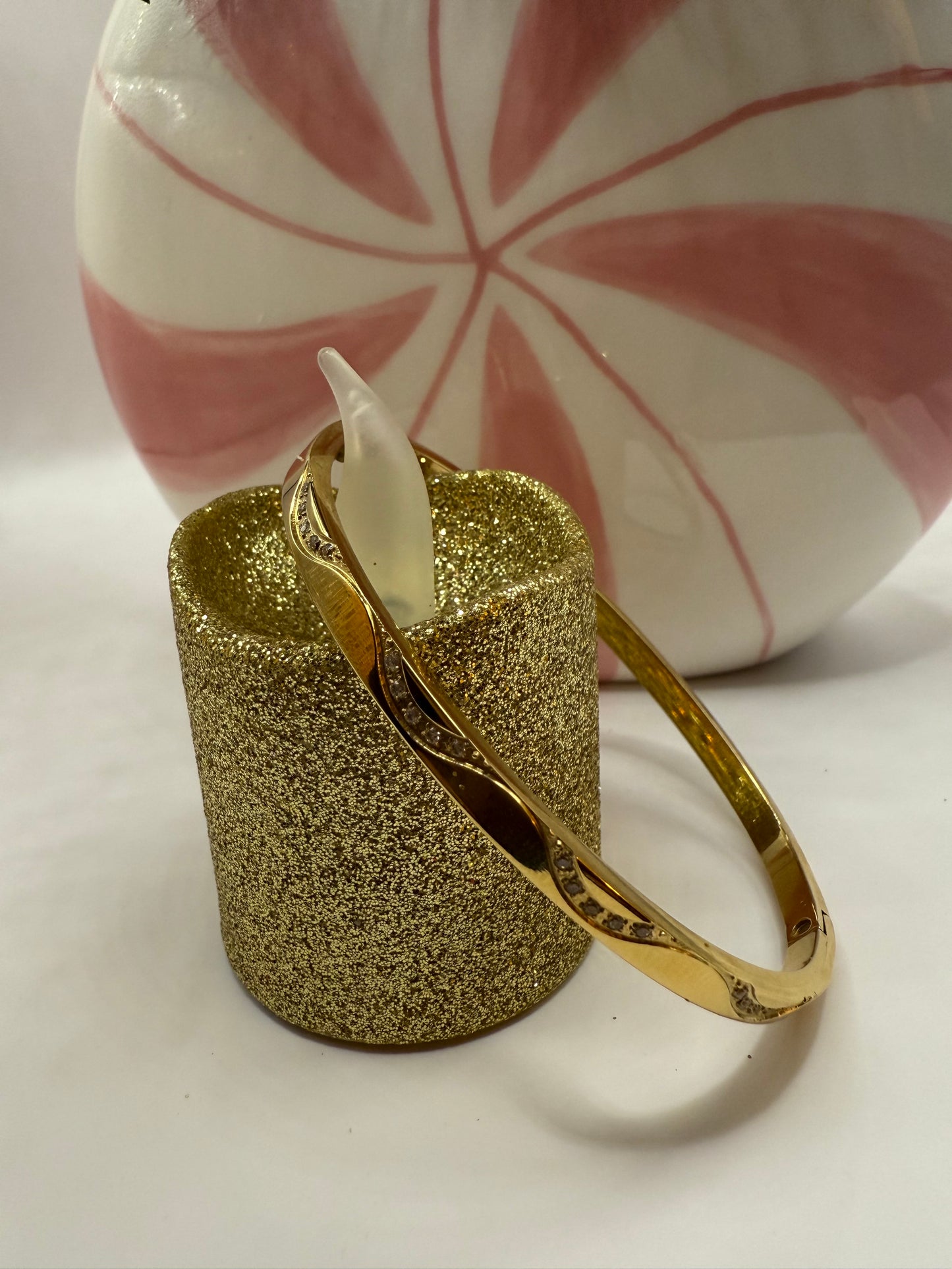 Gold Wave Bangle