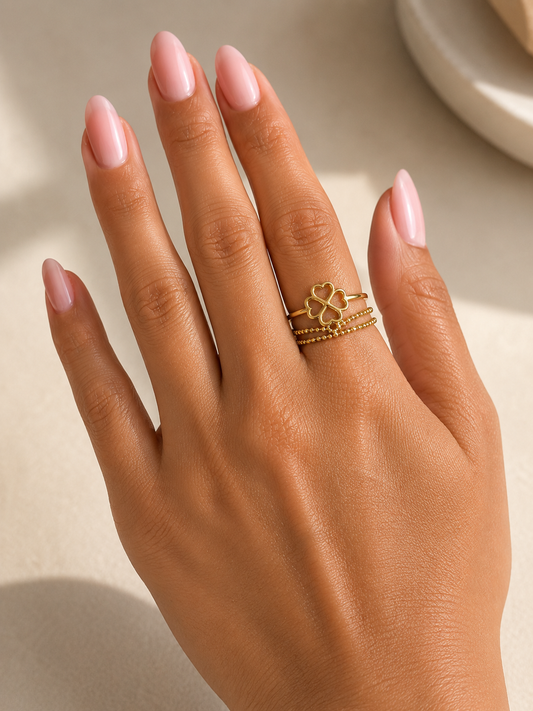 Golden Clover Ring