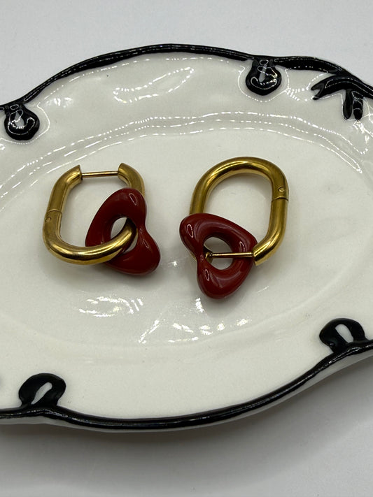 Heart Charm Earrings