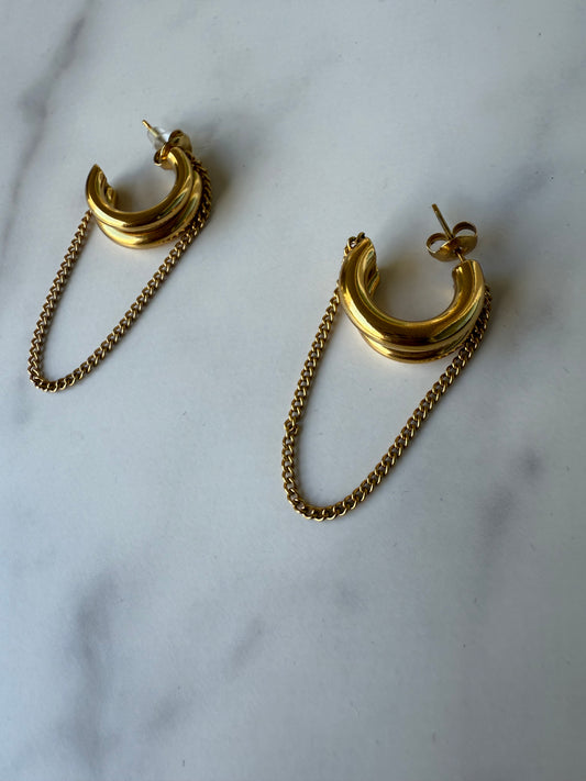 Golden Link Hoops