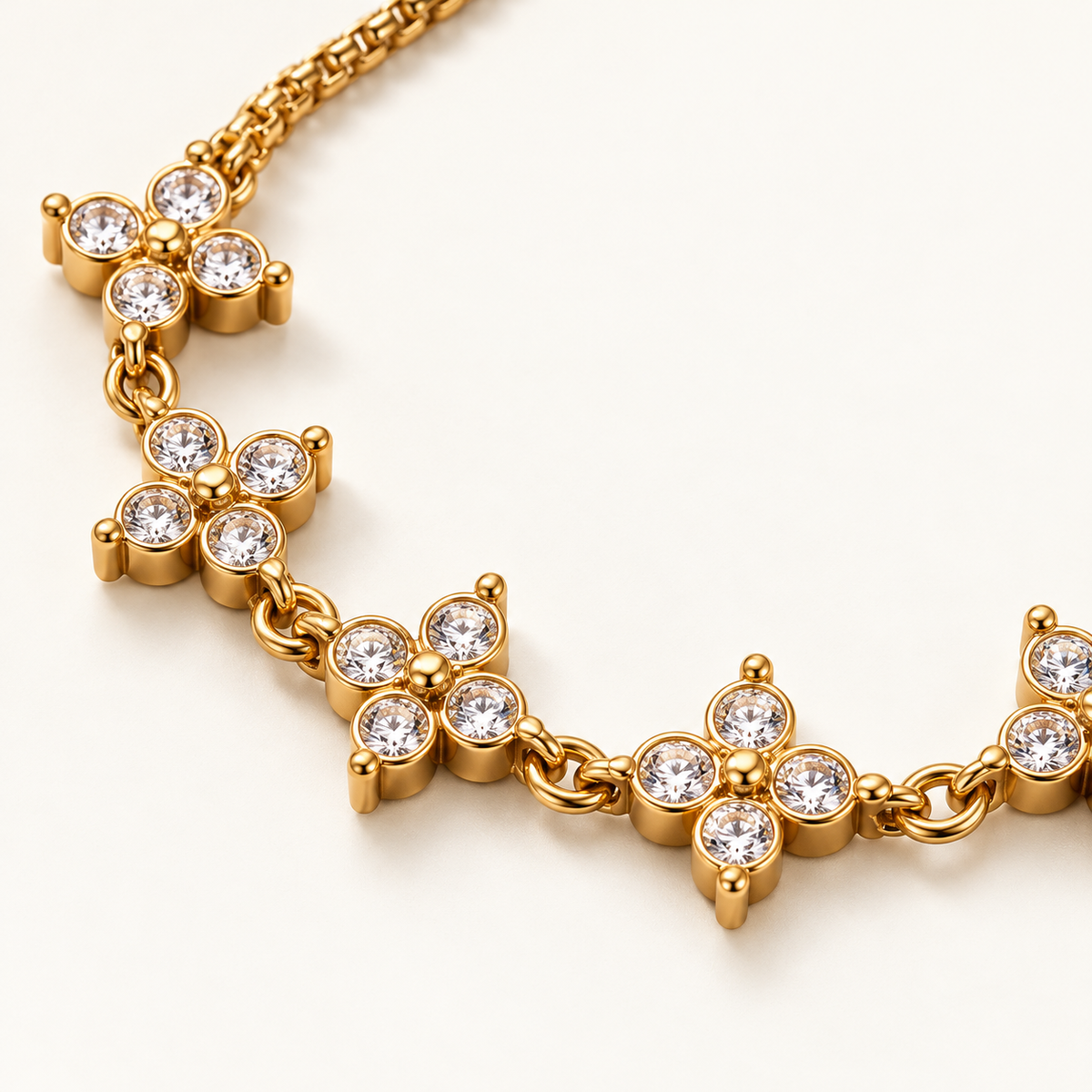 Luxe Clover Silver & Gold Bracelet