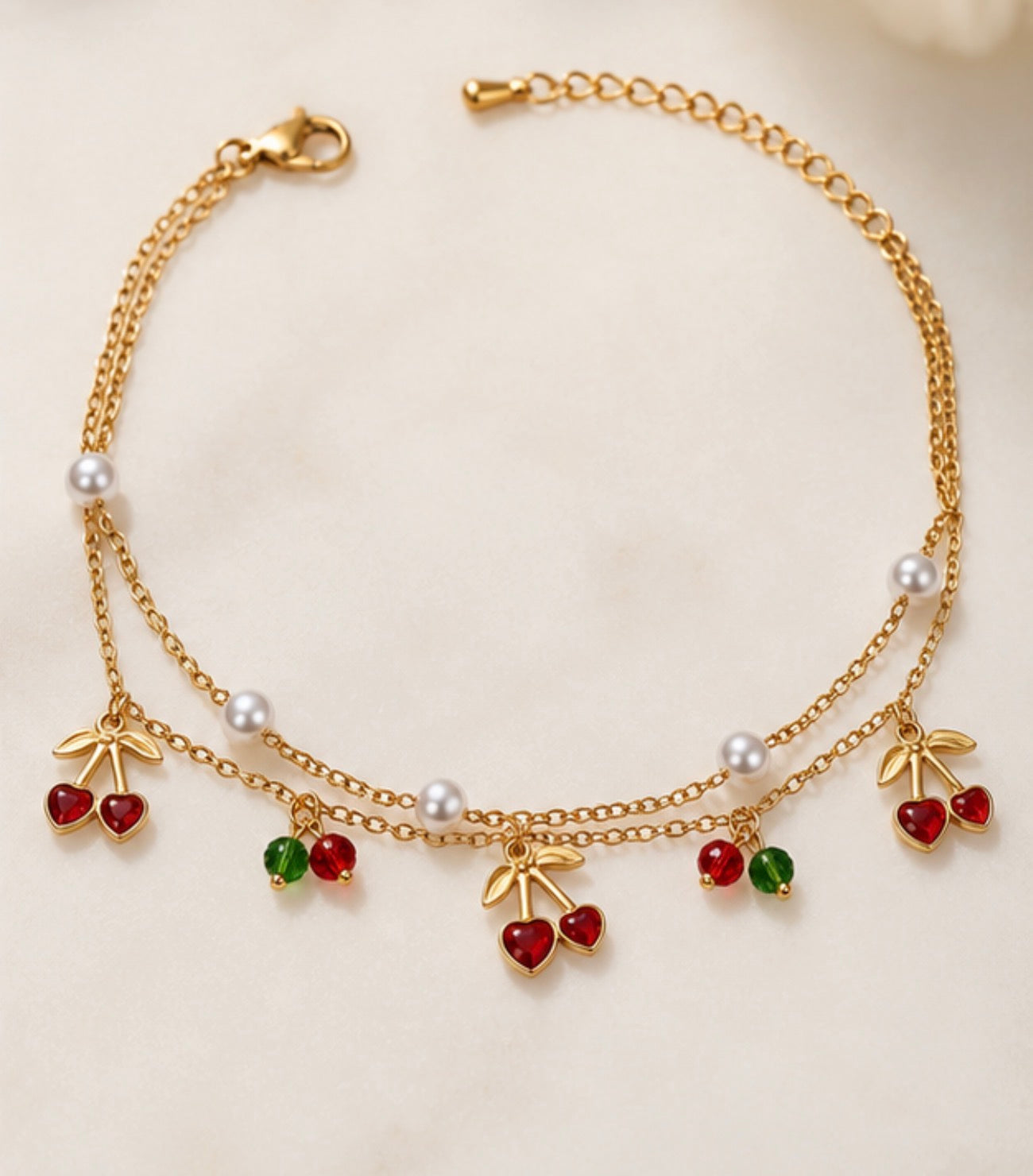 Cherry Charm Anklet