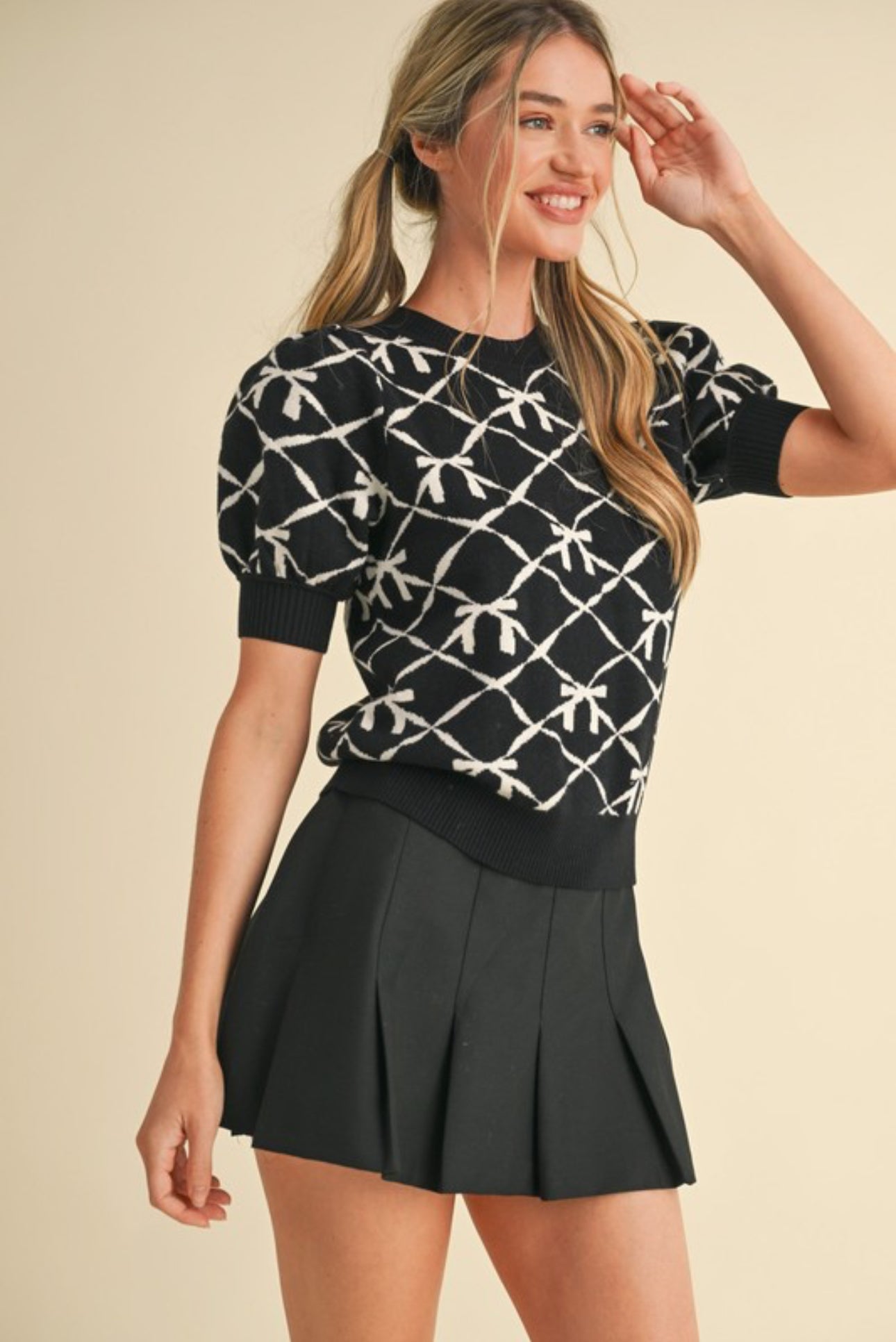 Bow and Ribbon Knit Sweater