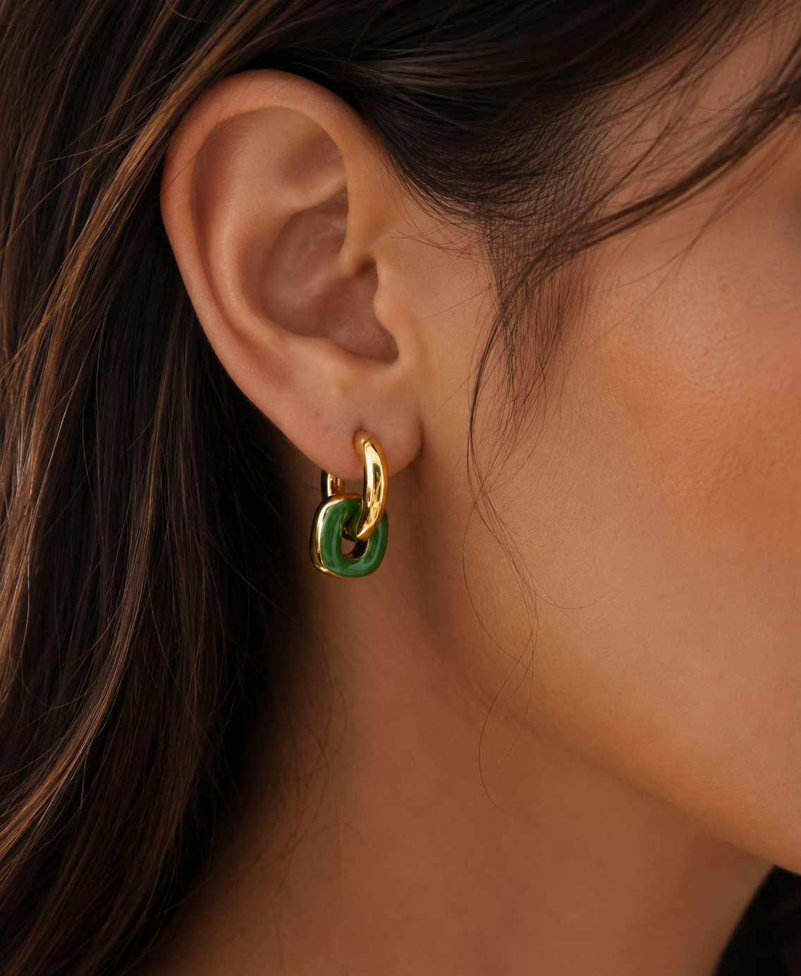 Emerald Link Earrings