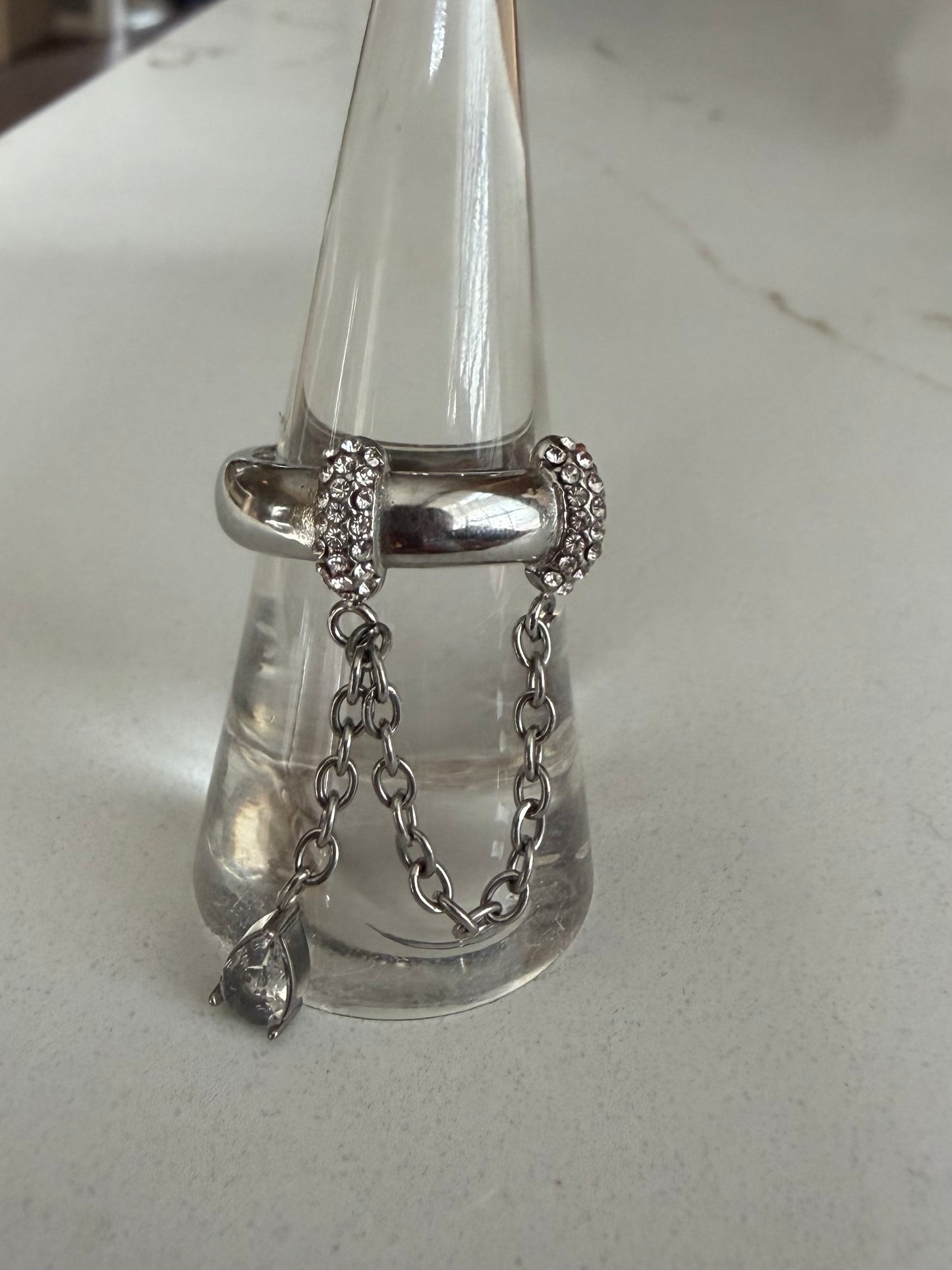 Chandelier Silver Ring