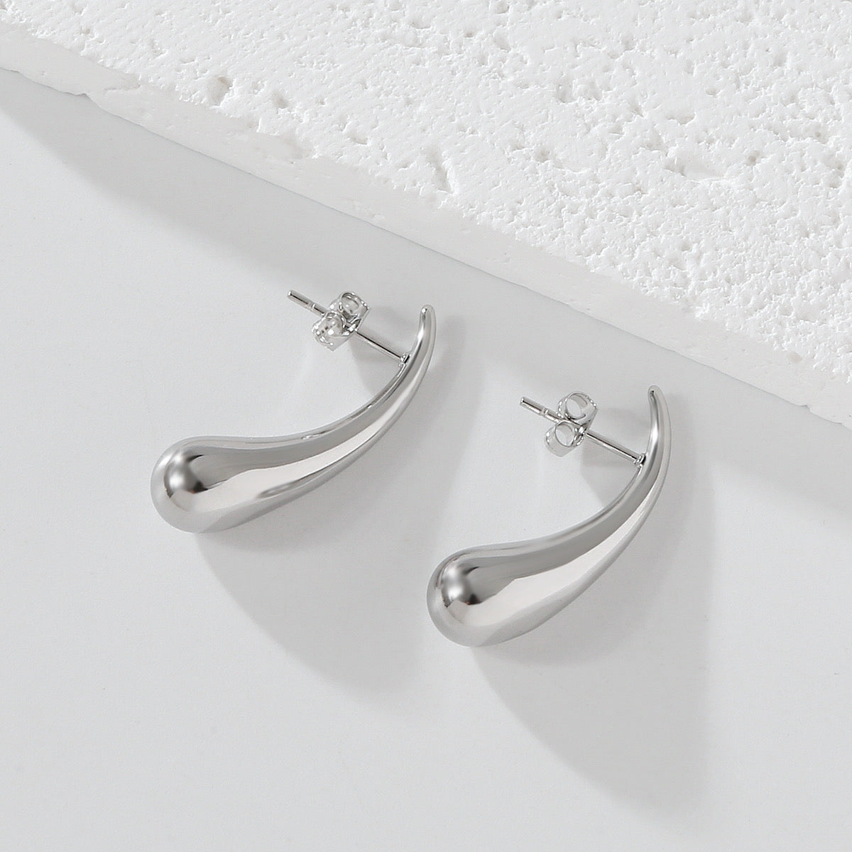 Silver Droplet Earrings