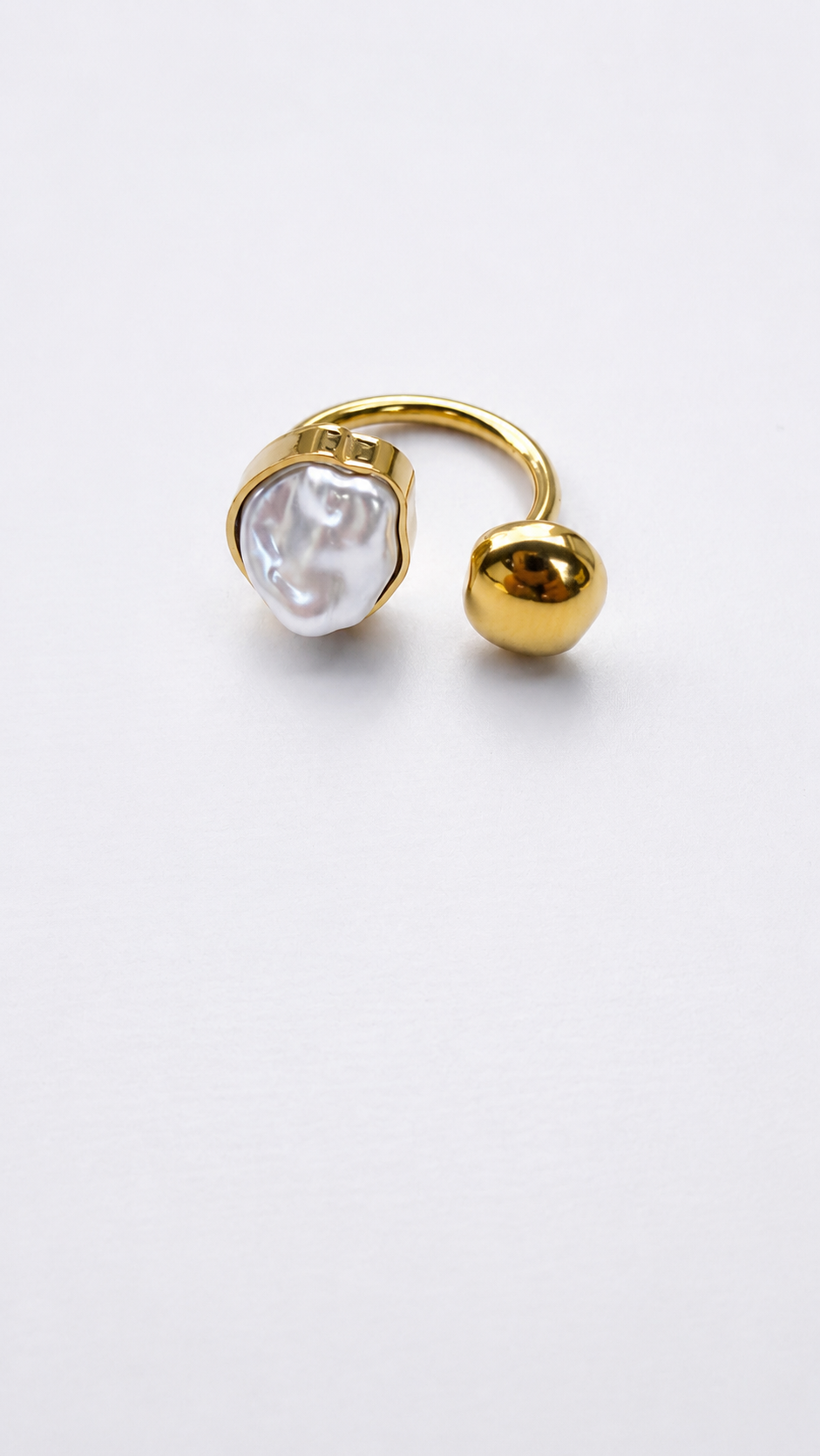 Luna Pearl Adjustable Ring