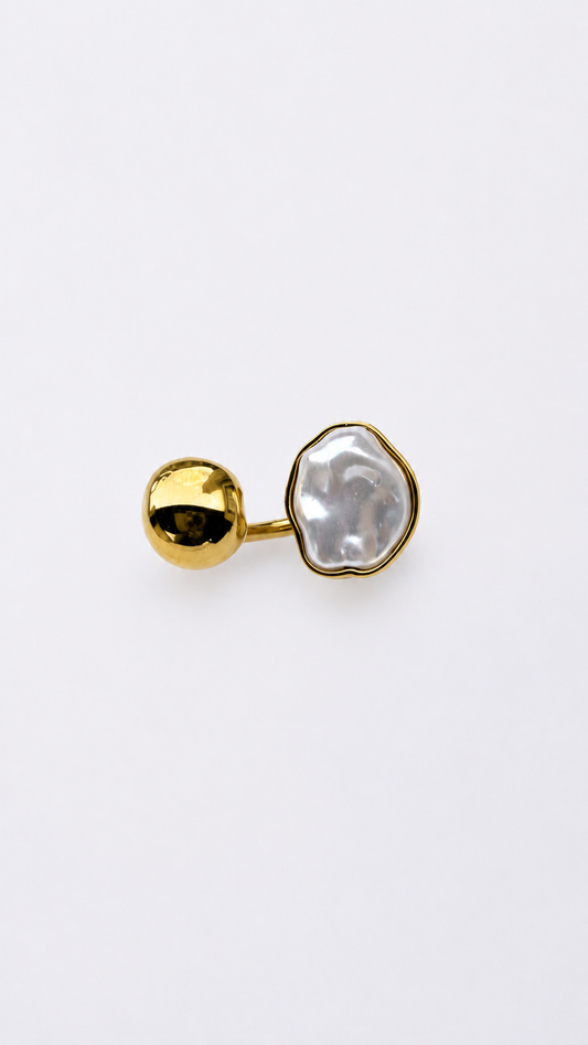 Luna Pearl Adjustable Ring