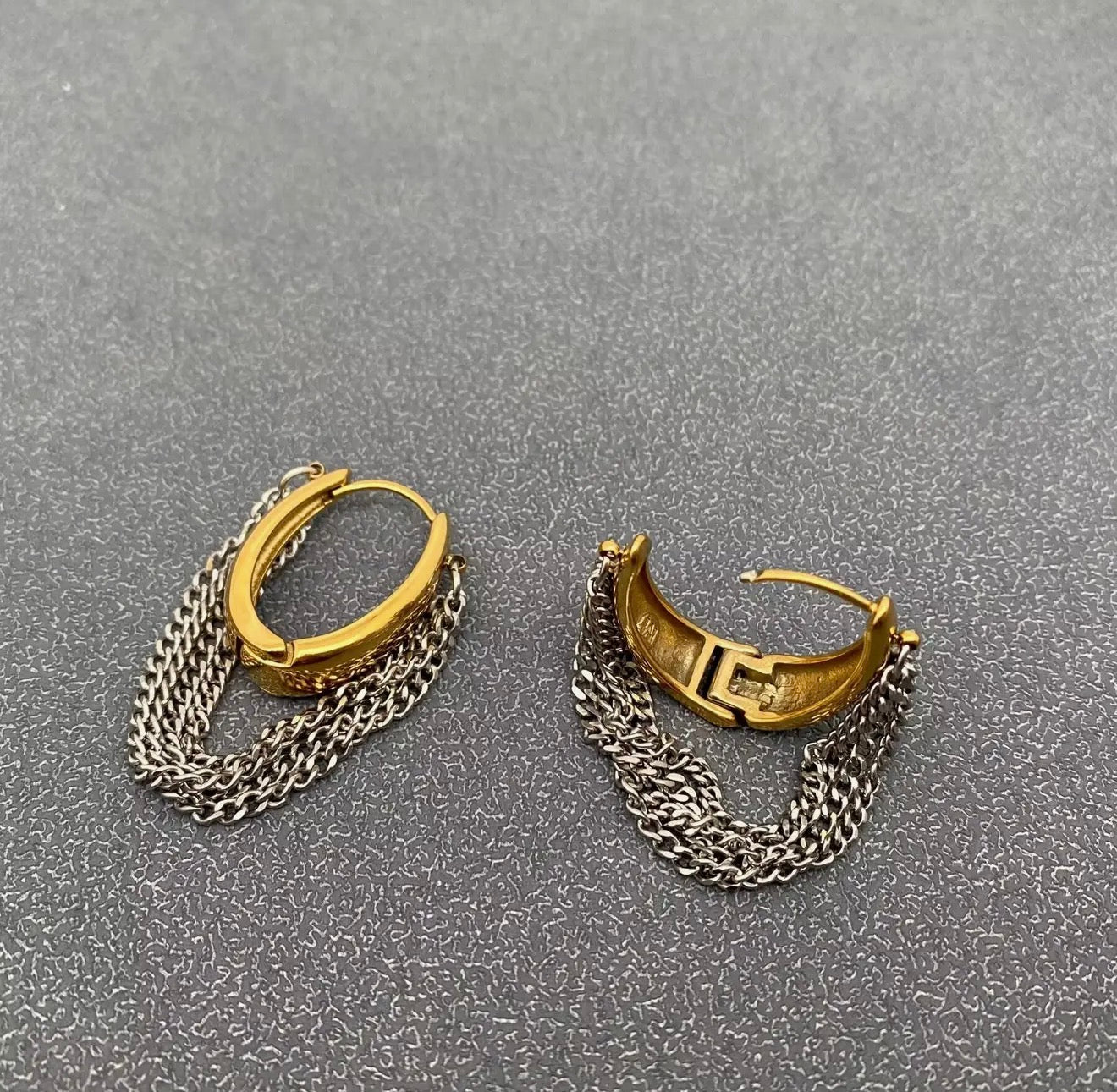 Golden Drip Hoops