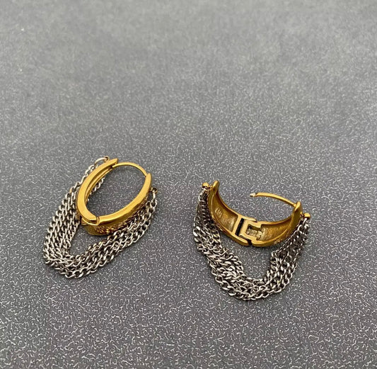Golden Drip Hoops