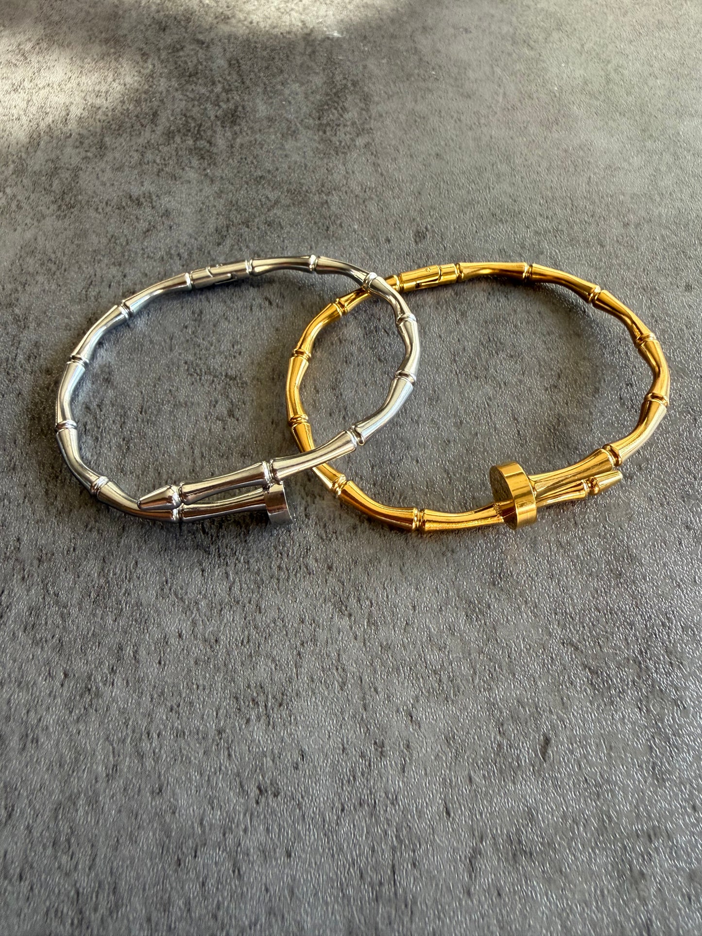 Bamboo Link Bracelet (Gold & Silver)
