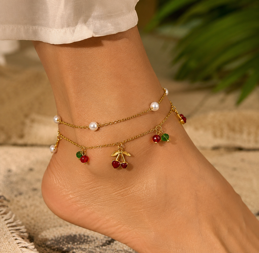 Cherry Charm Anklet