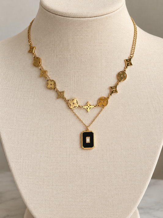 Golden Muse Necklace Duo