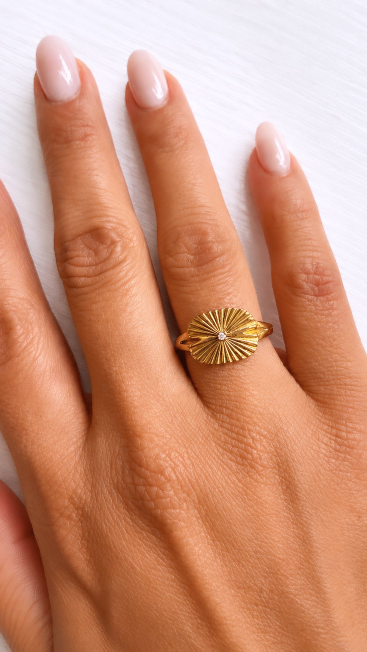 Gold Sunburst Ring