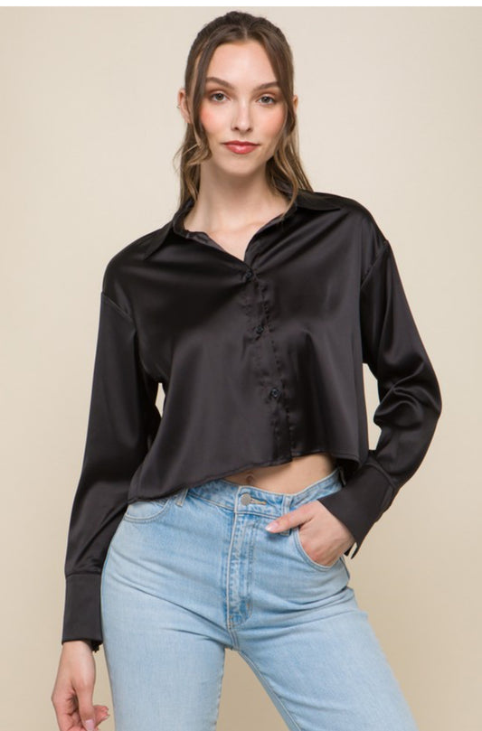 Demi Satin Crop Top