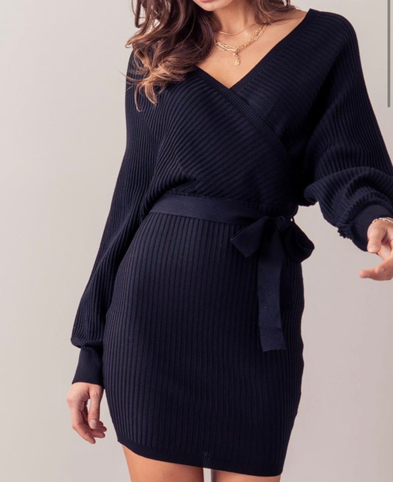 Long Sleeve Wrap Dress